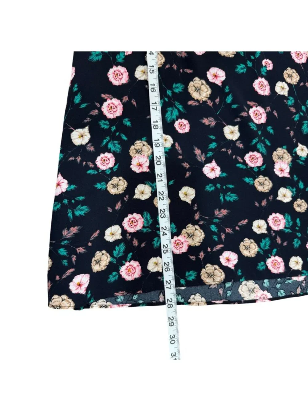 Kate & Mallory Women Black Floral 3/4 Ruffle Sleeve Blouse SZ XL 100% Polyester